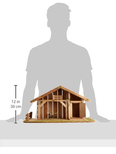 Alfred Kolbe Nativity Scene 1331/12 Wooden nativity scene for 10-12 cm figures 55 x 30 x 29 cm Brown