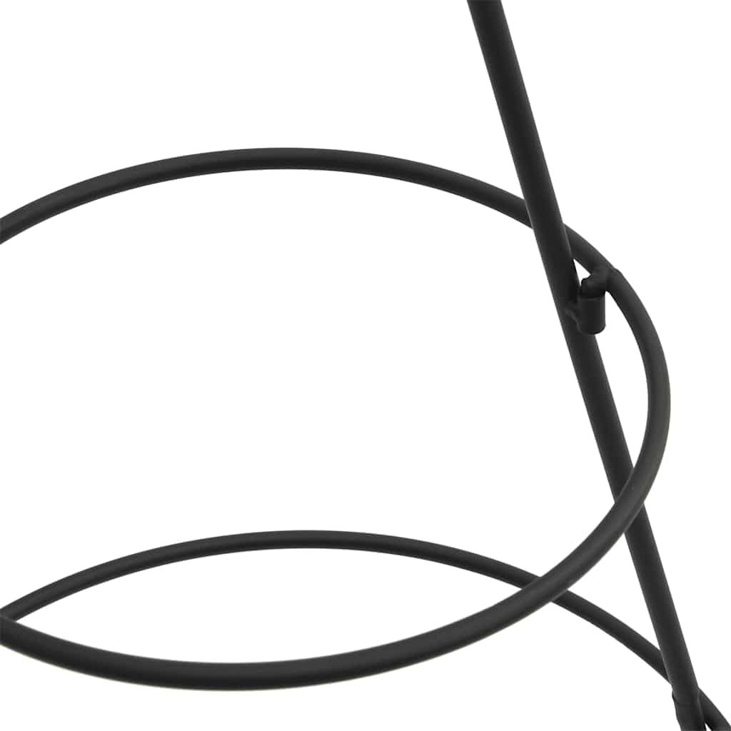 vidaXL Metal Christmas Tree for Decorations, 5-level Christmas Tree, Space-saving DIY Decoration, Christmas Ornaments Xmas Decor, Black 125cm