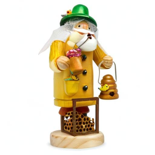 Sikora RM-A wooden smoking man 3 sizes Various designs, Color / Model: A27 yellow - Beekeeper, Height in cm: Height approx. 15 cm