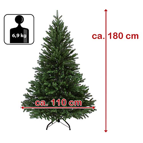BB Sport Luxury Christmas Tree 180 cm Dark Green Artificial Tree PE/PVC Injection Molding Mix Stand Base