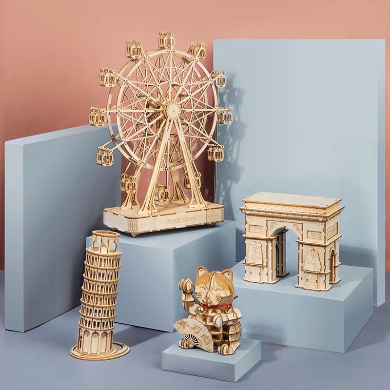 Rolife 3D Puzzle for Adults Building, Wooden Puzzle Model Kits, Desk Decoration Anniversary Gift For Him Man Dad Woman Friend