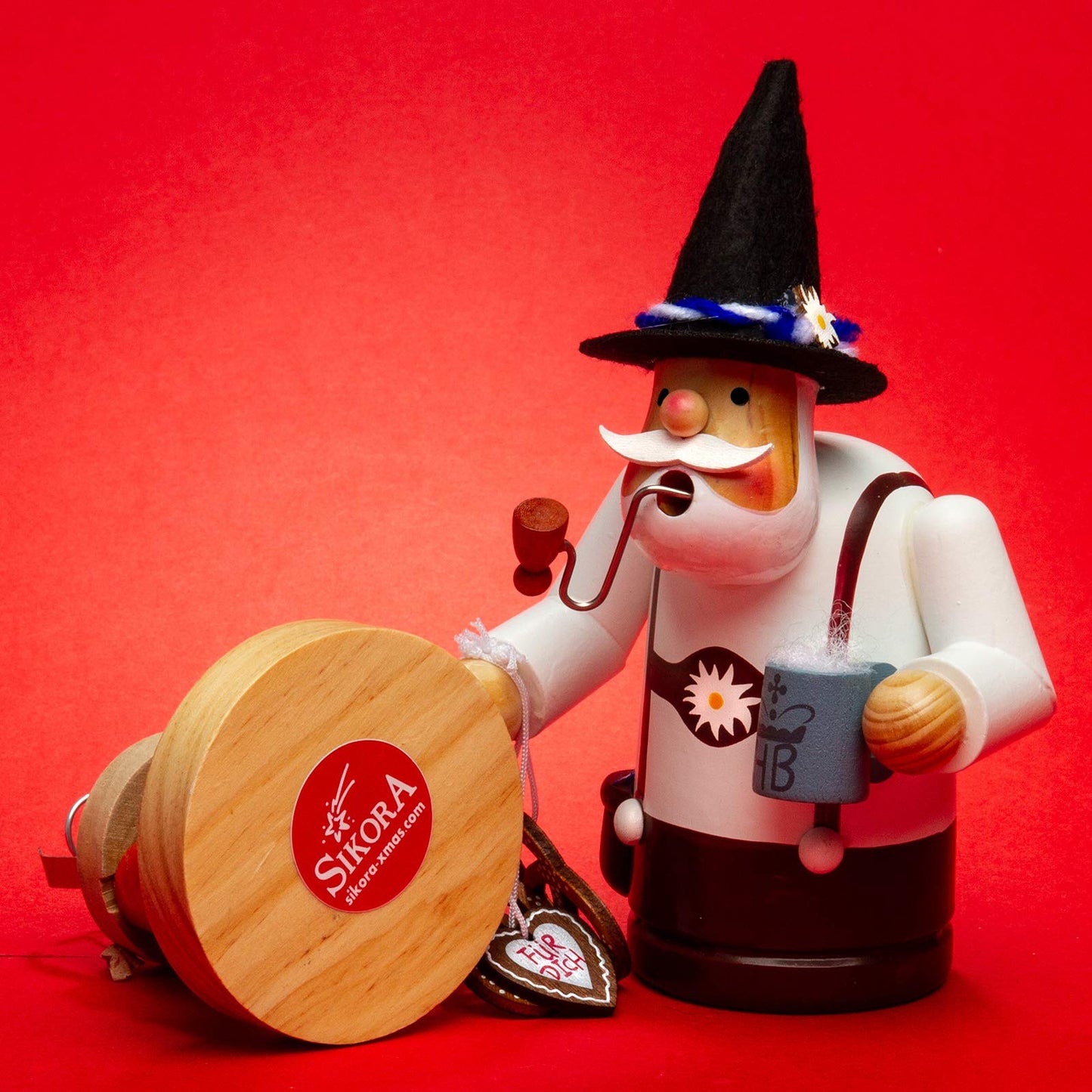 Sikora RM-A wooden smoker 3 sizes Various designs, Color/model: A30 white brown - Bayer, Height in cm: Height approx. 15 cm