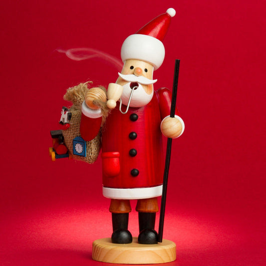 Sikora RM-A Wooden Smoker 3 Sizes Different Designs, Color/Model: A01 red - Santa Claus, Height in cm: Height approx. 19.5 cm