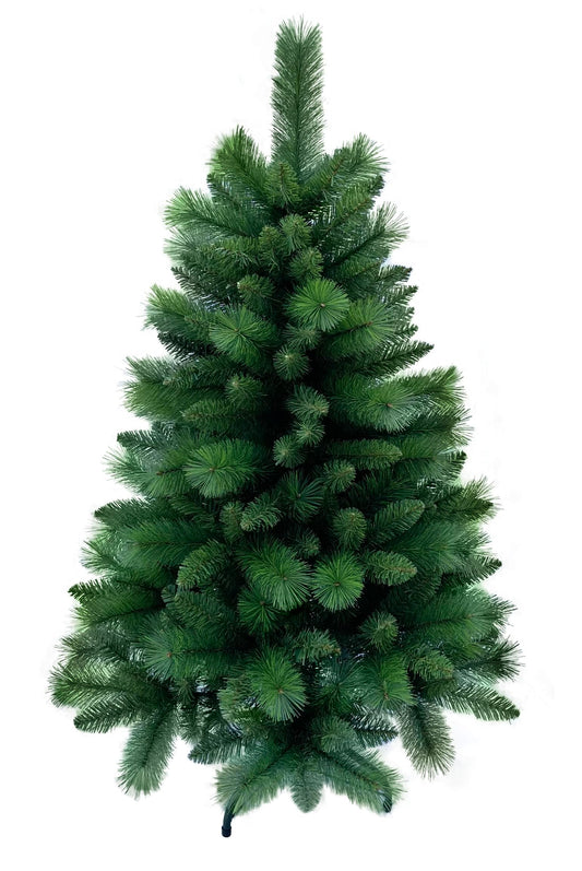 RS Trade 1101 Colorado Mix 120 cm Christmas tree PVC artificial (Ø approx. 76 cm) with 446 tips - quick assembly folding system, flame retardant, fake fir tree including metal stand.