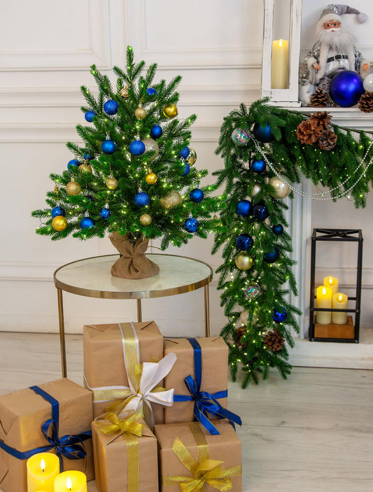 EveXmas- Onyx -65cm- High-quality artificial small Christmas tree – Easy to assemble Beautiful tree tips made of 100% PE injection moulding - Very natural looking tree