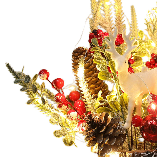 MYELLU Xmas Decor Small Christmas Tree with Lights - Artificial Tabletop Lighted Mini Christmas Tree (Parent)