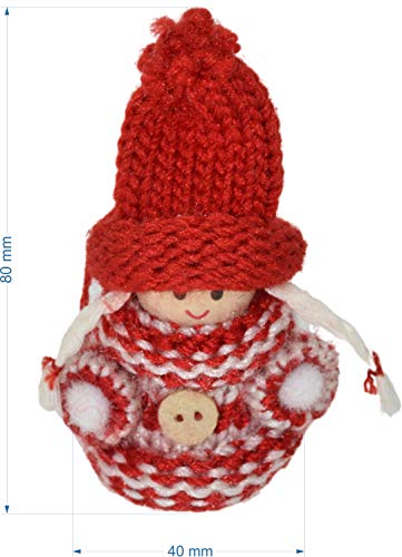 CREOFANT 24 Pieces Nordic Gnome Decorative Ornaments Christmas Decor Gnome Small Gnome with Knit Hat Gnome Ornaments Decorative Figures Christmas Dwarf