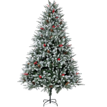 Artificial Christmas tree 180cm, EDWINENE Premium artificial Christmas tree with wooden stand and storage bag, Artificial fir tree Christmas tree, Realistic dense branches.