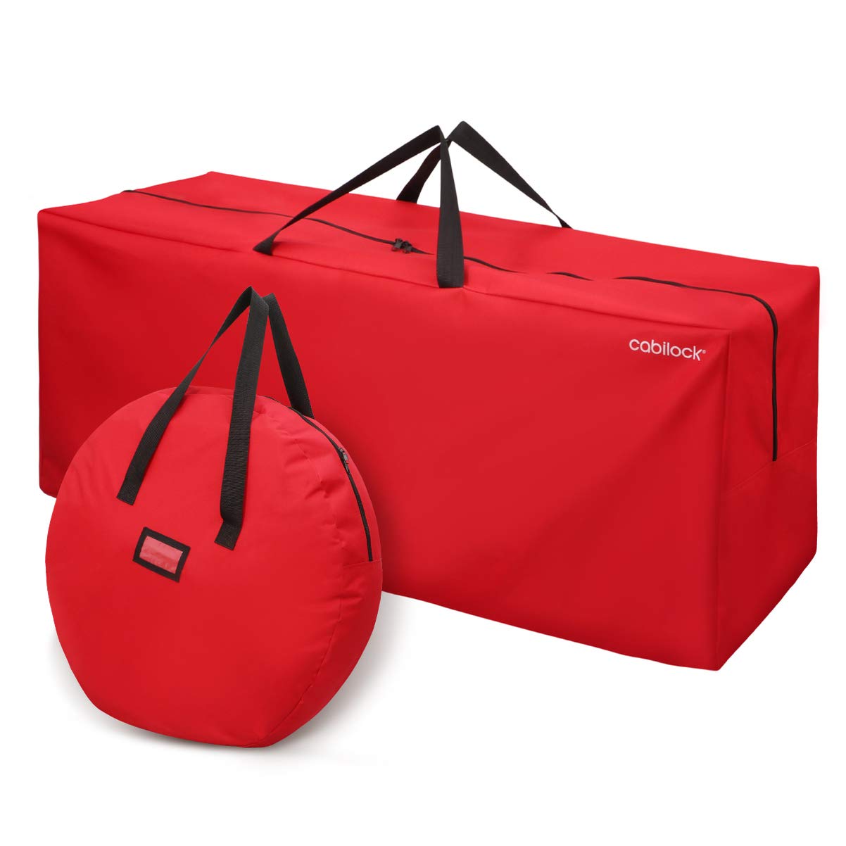 Cabilock Christmas Tree Bag Christmas Wreath Garland Storage Bag for Christmas Decorations (Red)
