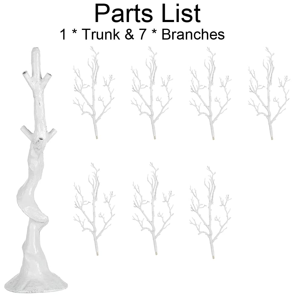 White Artificial Tree Branch Tree - 80cm High Christmas Tree for Table Decoration Tree Displays Large Easter Tree Wish Tree for Wedding Halloween Birthday Christmas Home Decoration