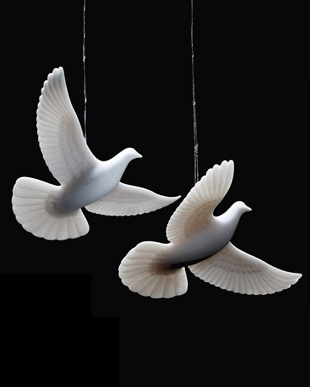 John Perry Christmas Turtle Doves, a symbol of friendship and love at Christmas. 2-piece set from the official artist of the film.