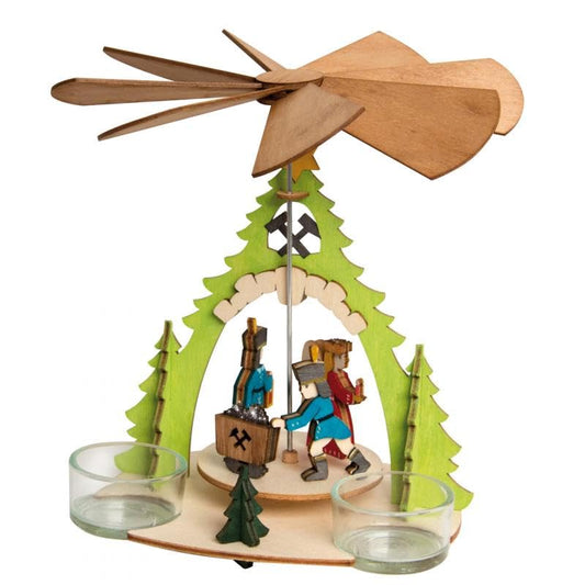 Kuhnert Woodturning - Hobaku Craft Set - Pyramid/Tea light holder - Design: Various - Wooden decoration for assembly - Dimensions: various - Made in Germany