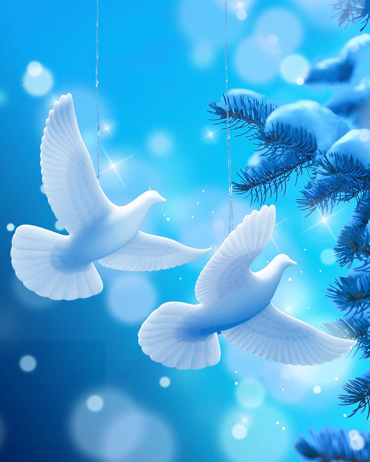 John Perry Christmas Turtle Doves, a symbol of friendship and love at Christmas. 2-piece set from the official artist of the film.