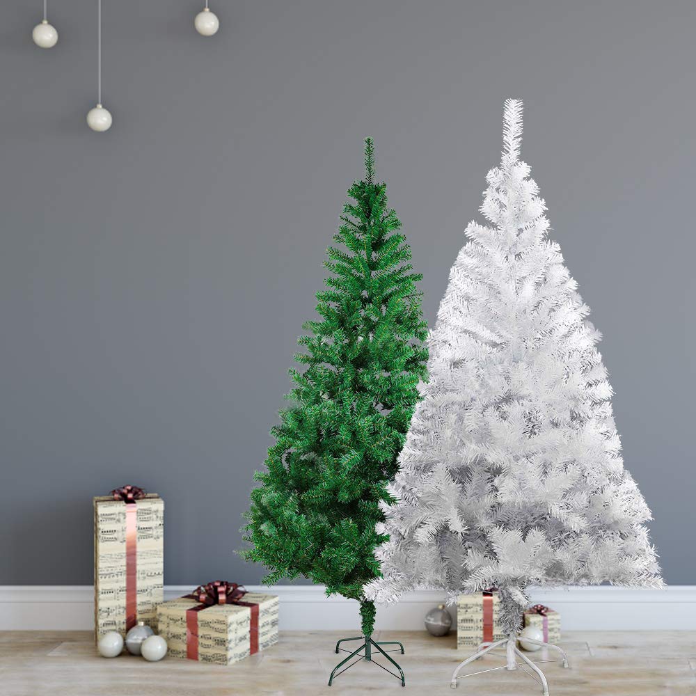 COOSNUG 120cm Artificial Green Christmas Tree with Metal Tree Stand, Non-flammable.
