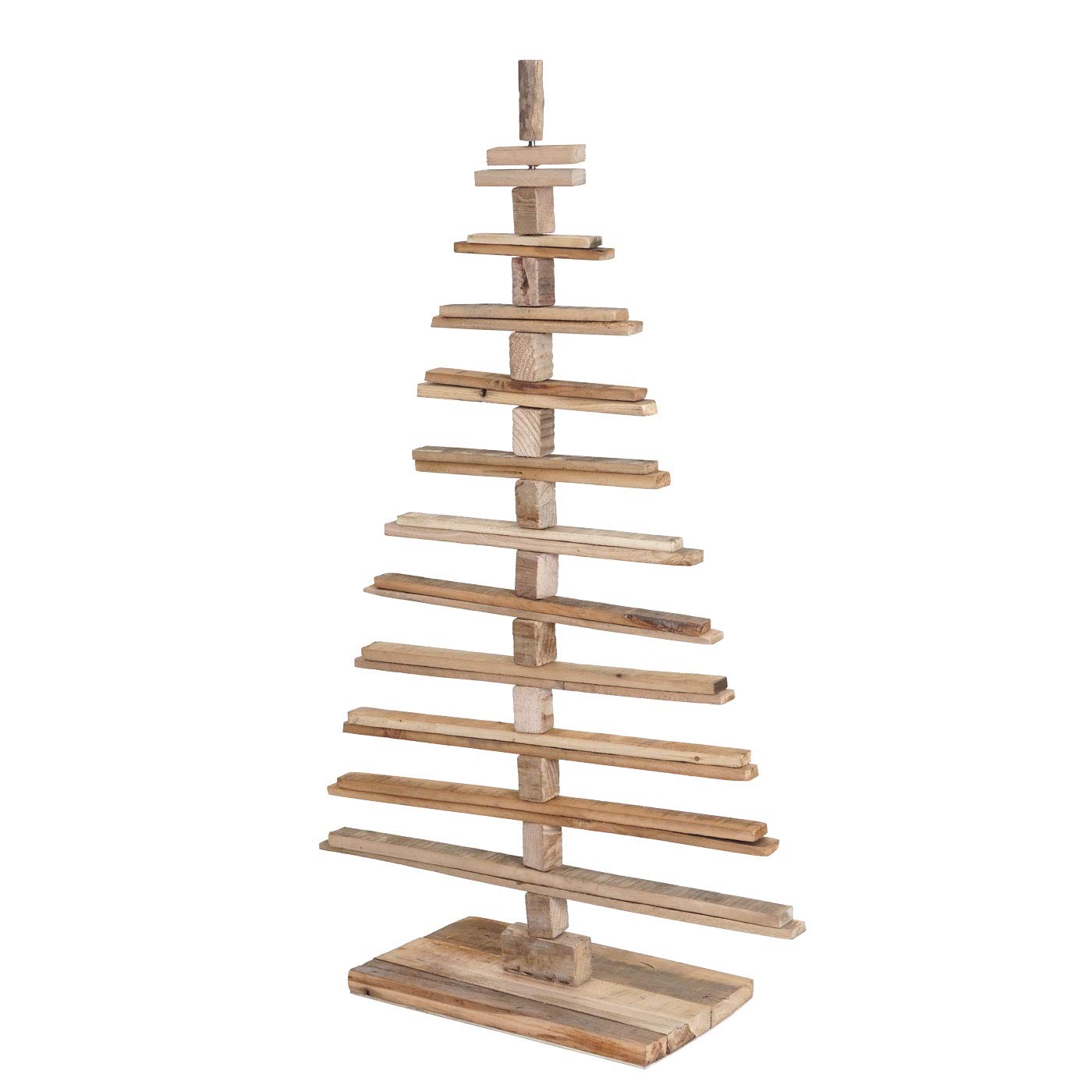 Decorative Christmas tree HWC-H77, 3D fir tree Christmas decoration, shabby chic fir wood adjustable 130x82x82cm
