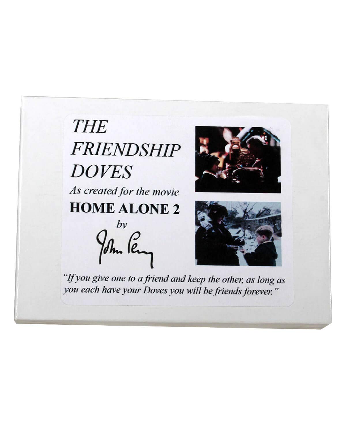 John Perry Christmas Turtle Doves, a symbol of friendship and love at Christmas. 2-piece set from the official artist of the film.