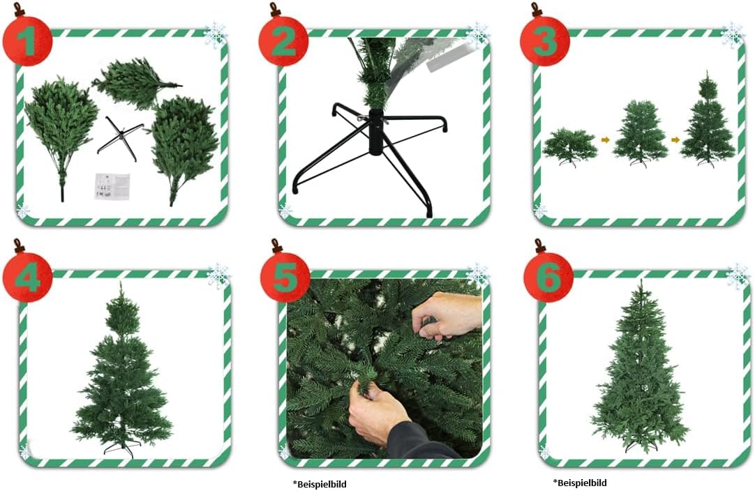 RS Trade HXT 15013 Snow Tree 270 cm Artificial Christmas Tree with Snow and Cones (Ø approx. 174 cm) approx. 2600 tips, flame retardant, quick setup folding system, including Christmas tree stand.
