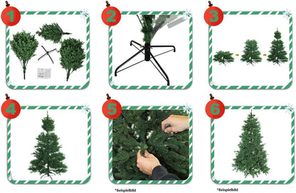 RS Trade HXT 15013 Snow Tree 270 cm Artificial Christmas Tree with Snow and Cones (Ø approx. 174 cm) approx. 2600 tips, flame retardant, quick setup folding system, including Christmas tree stand.