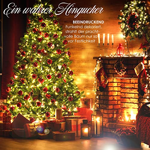 KESSER® Artificial Christmas Tree PE 180cm with 780 tips, artificial Noble Fir tree quick setup including Christmas tree stand, Christmas decoration - PE green 1.8m pine Christmas