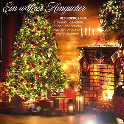 KESSER® Artificial Christmas Tree PE 180cm with 780 tips, artificial Noble Fir tree quick setup including Christmas tree stand, Christmas decoration - PE green 1.8m pine Christmas