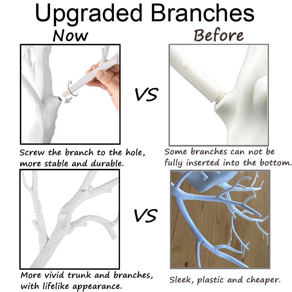 White Artificial Tree Branch Tree - 80cm High Christmas Tree for Table Decoration Tree Displays Large Easter Tree Wish Tree for Wedding Halloween Birthday Christmas Home Decoration