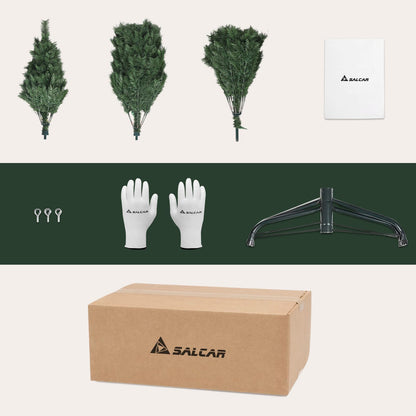 SALCAR 180 cm Artificial Christmas Tree, Nordmann Fir, PVC Tree with 580 green tips, Folding umbrella system, Ø 98 cm