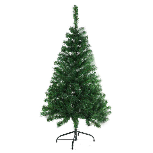 COOSNUG 120cm Artificial Green Christmas Tree with Metal Tree Stand, Non-flammable.