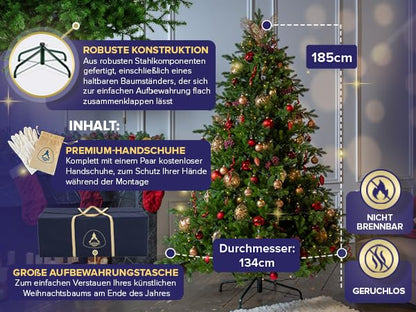 Altair Series artificial Christmas tree made from 100% die-cast.