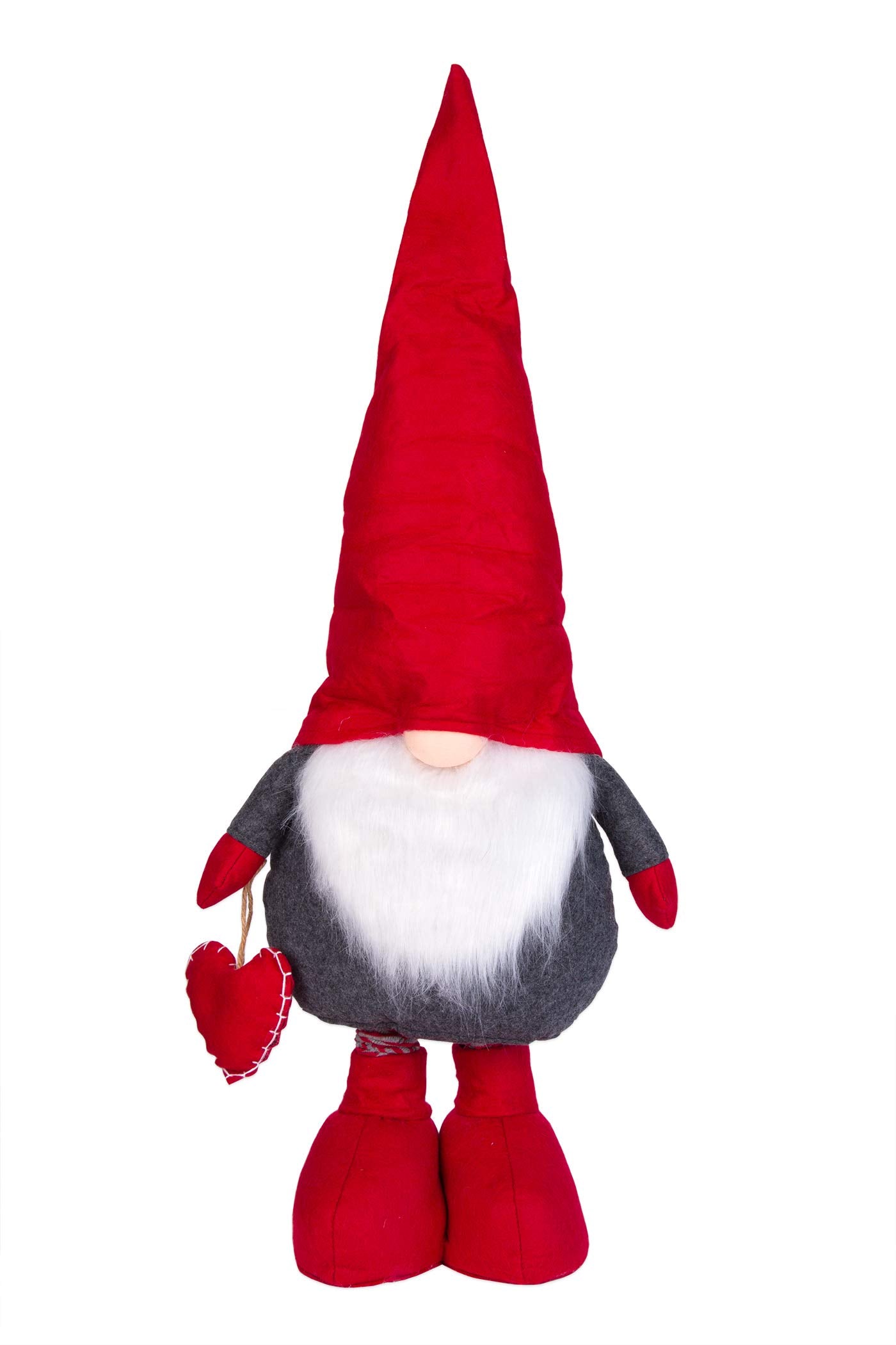 BigDean XXL felt elf with telescopic legs, 90-120 cm tall, weighing 1.2 kg - decorative figure for Christmas.