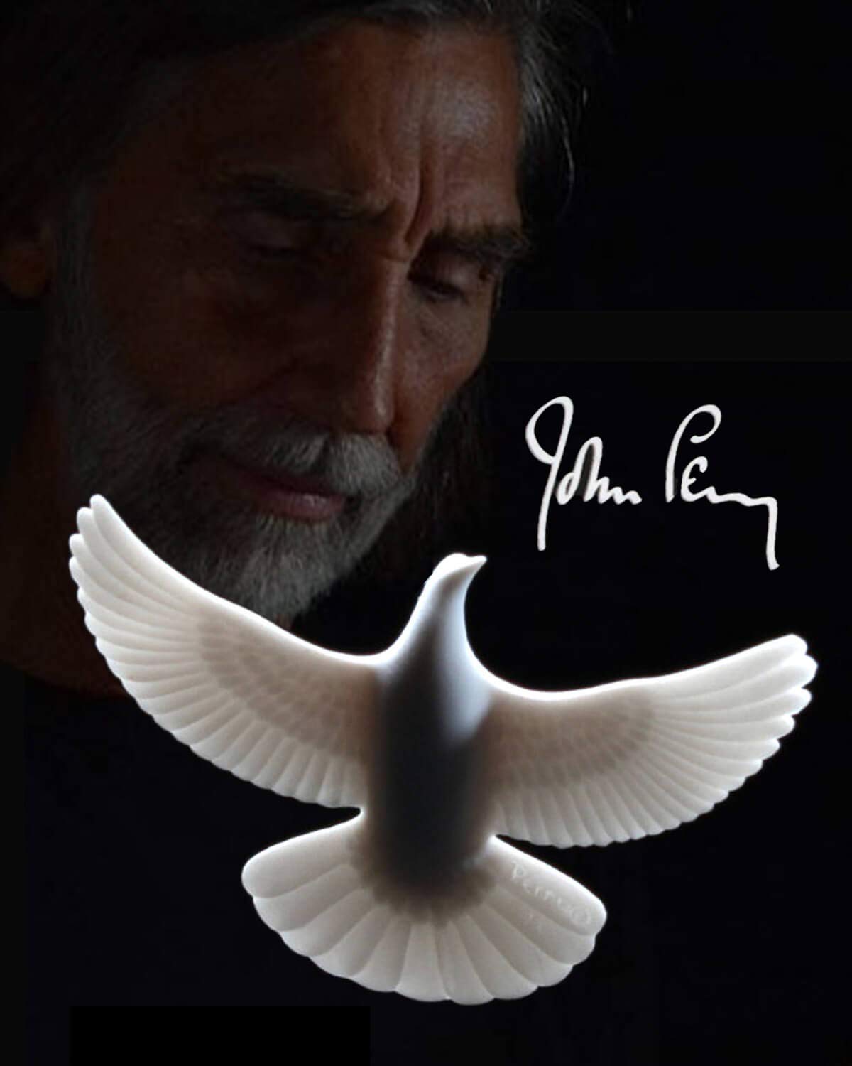 John Perry Christmas Turtle Doves, a symbol of friendship and love at Christmas. 2-piece set from the official artist of the film.