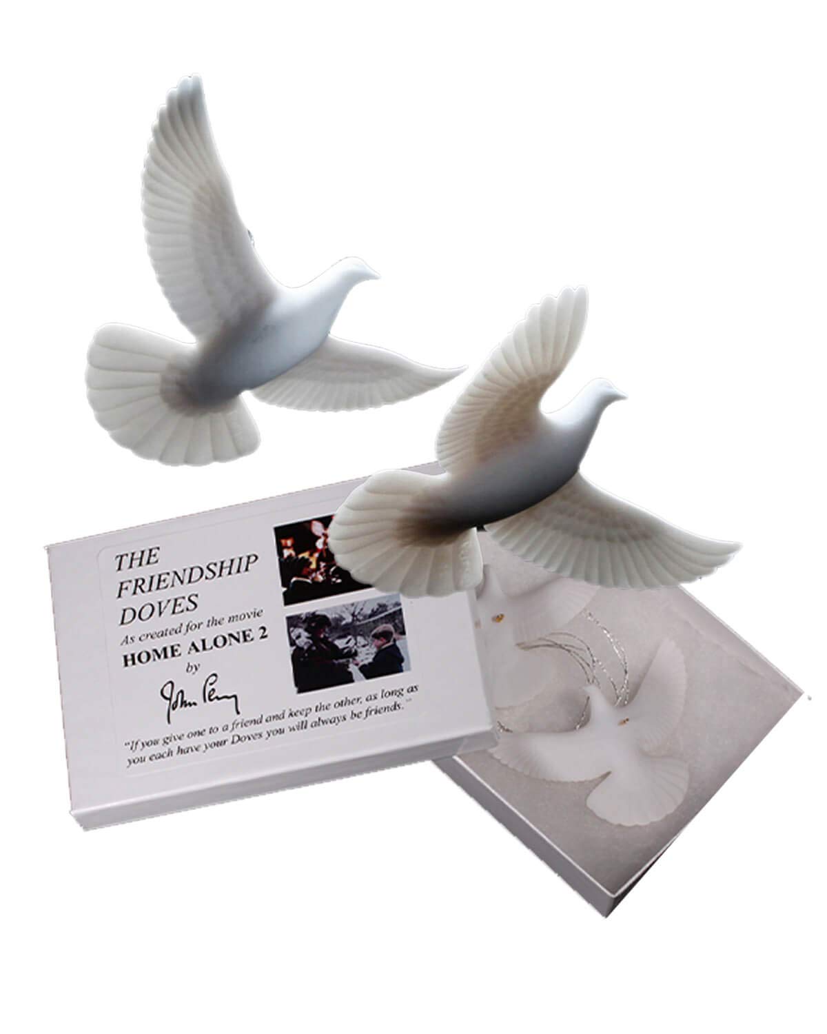John Perry Christmas Turtle Doves, a symbol of friendship and love at Christmas. 2-piece set from the official artist of the film.