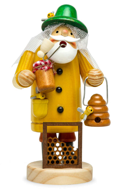 Sikora RM-A wooden smoking man 3 sizes Various designs, Color / Model: A27 yellow - Beekeeper, Height in cm: Height approx. 15 cm