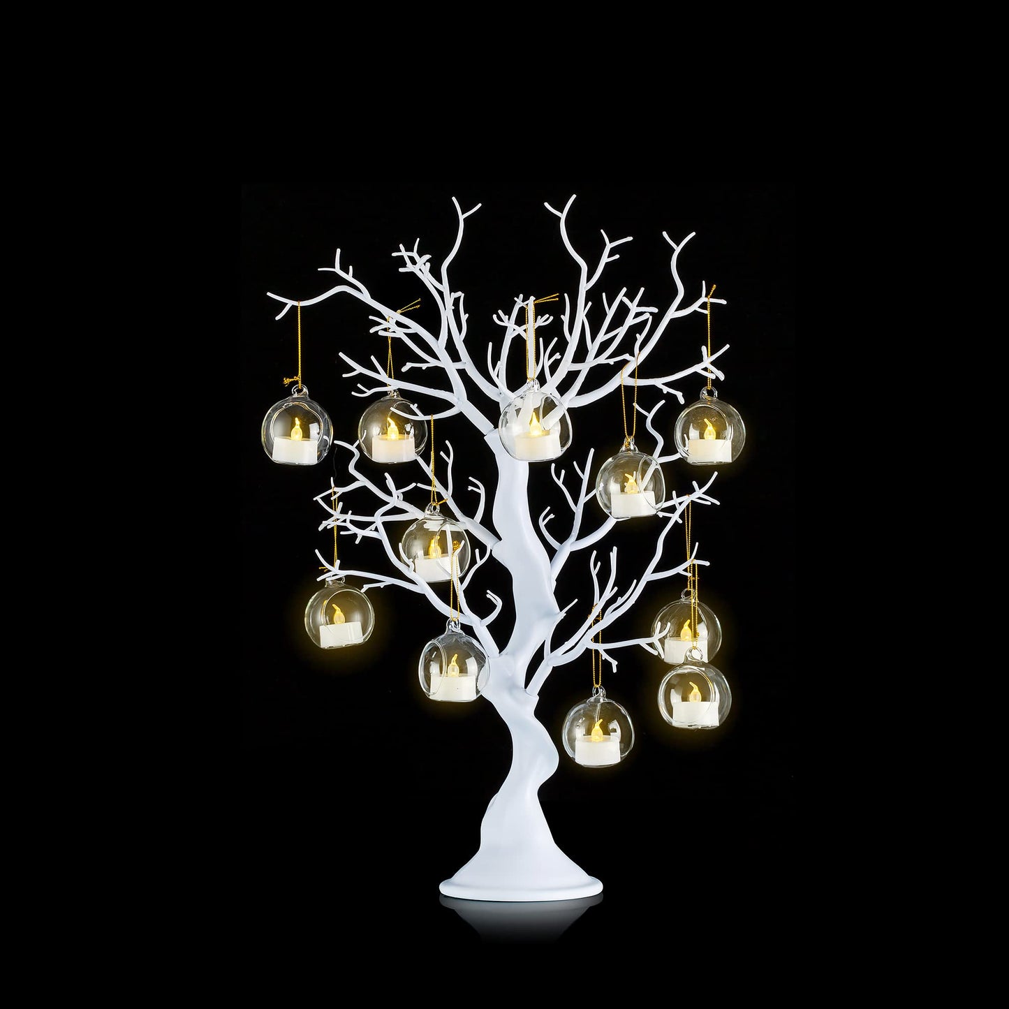 White Artificial Tree Branch Tree - 58cm Tall Christmas Tree for Table Decoration Tree Display Big Easter Tree Wish Tree for Wedding Halloween Birthday Christmas Home Decoration