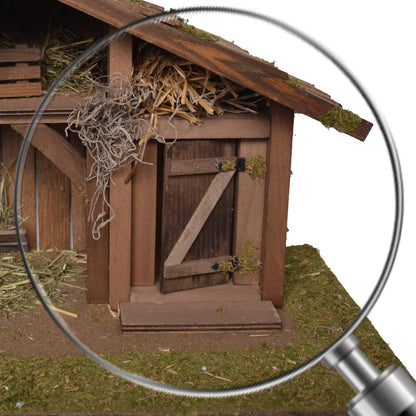 Alfred Kolbe Nativity Scene 1331/12 Wooden nativity scene for 10-12 cm figures 55 x 30 x 29 cm Brown