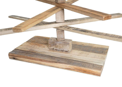 Decorative Christmas tree HWC-H77, 3D fir tree Christmas decoration, shabby chic fir wood adjustable 130x82x82cm