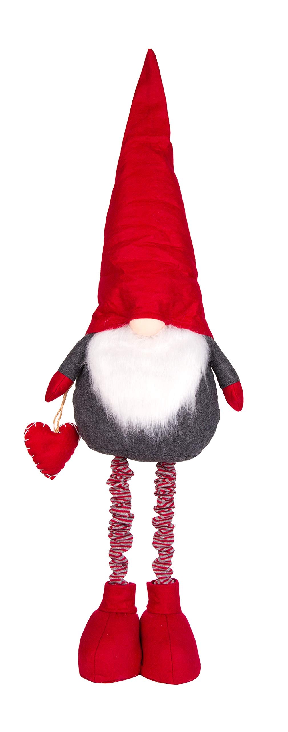 BigDean XXL felt elf with telescopic legs, 90-120 cm tall, weighing 1.2 kg - decorative figure for Christmas.