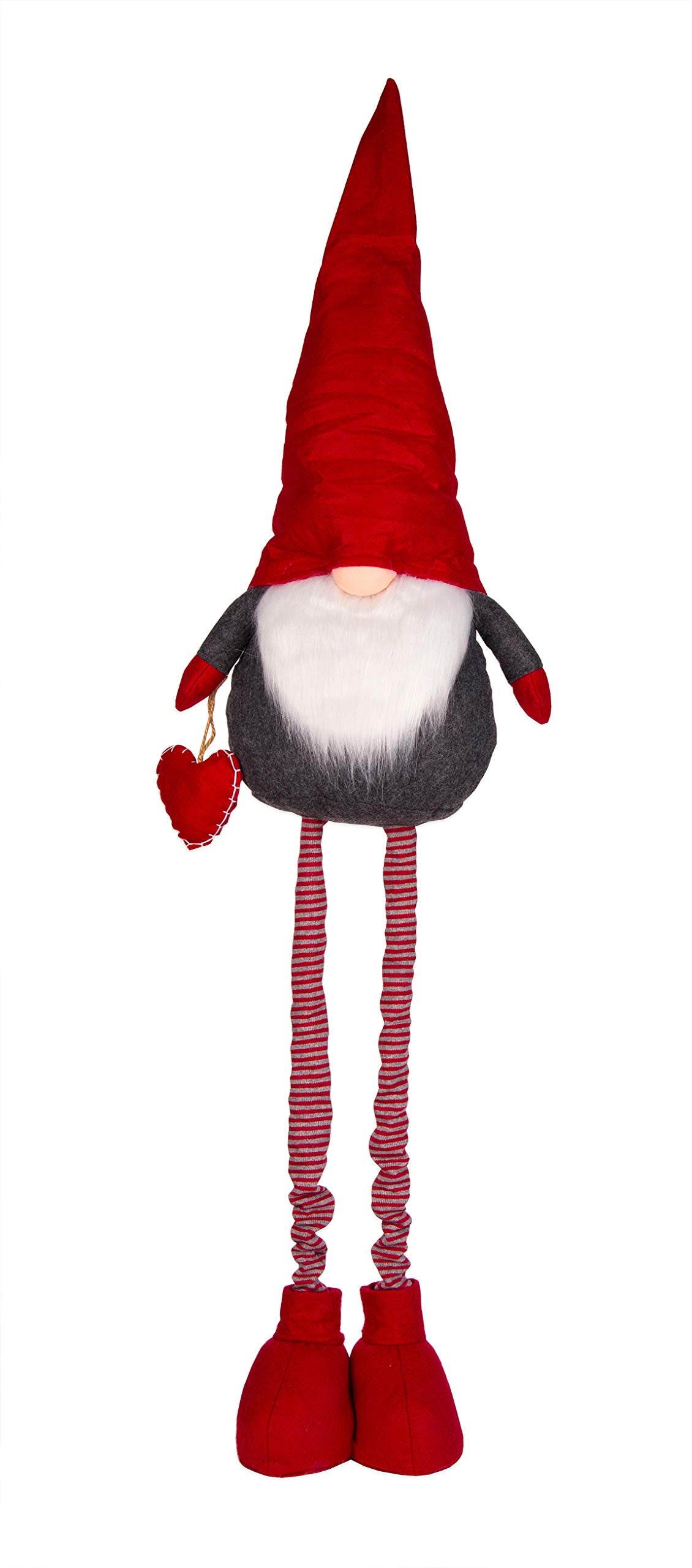 BigDean XXL felt elf with telescopic legs, 90-120 cm tall, weighing 1.2 kg - decorative figure for Christmas.