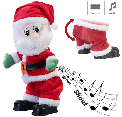 infactory Dancing Santa Claus: Singing and twerking Santa Claus, 30 cm (Twerking, Twerk, Christmas)