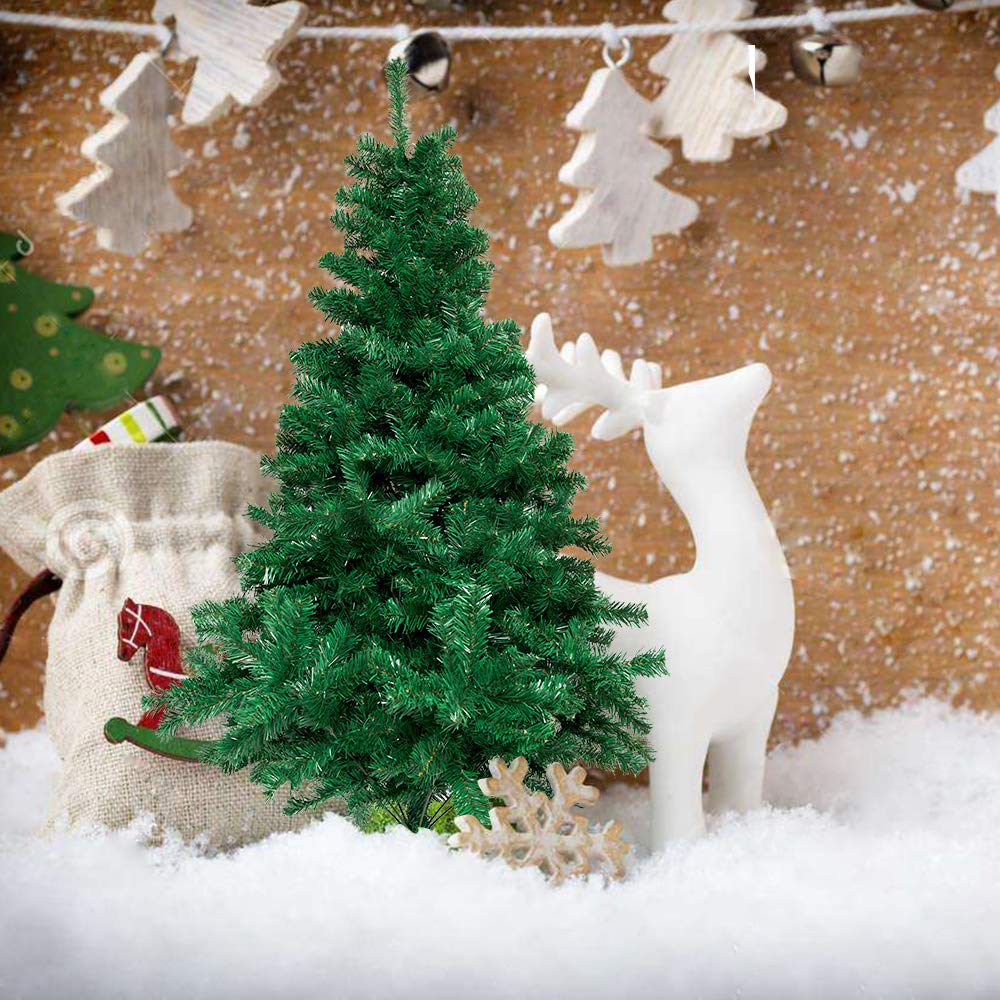 Artificial Christmas tree 210cm Artificial Christmas tree decoration Green PVC with metal stand Christmas decoration