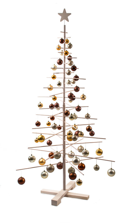 xmas3 L 190 cm Wooden Christmas Tree, Natural, 100 x 100 x 190 cm
