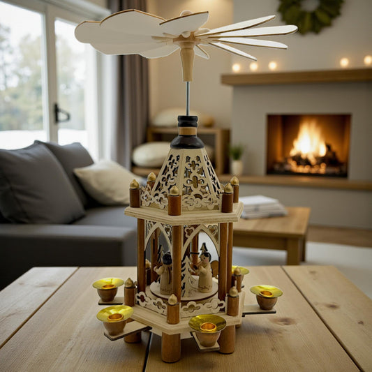 Elf workshop collection Christmas pyramid Carolers Original 2 floors