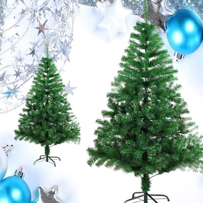 COOSNUG 120cm Artificial Green Christmas Tree with Metal Tree Stand, Non-flammable.