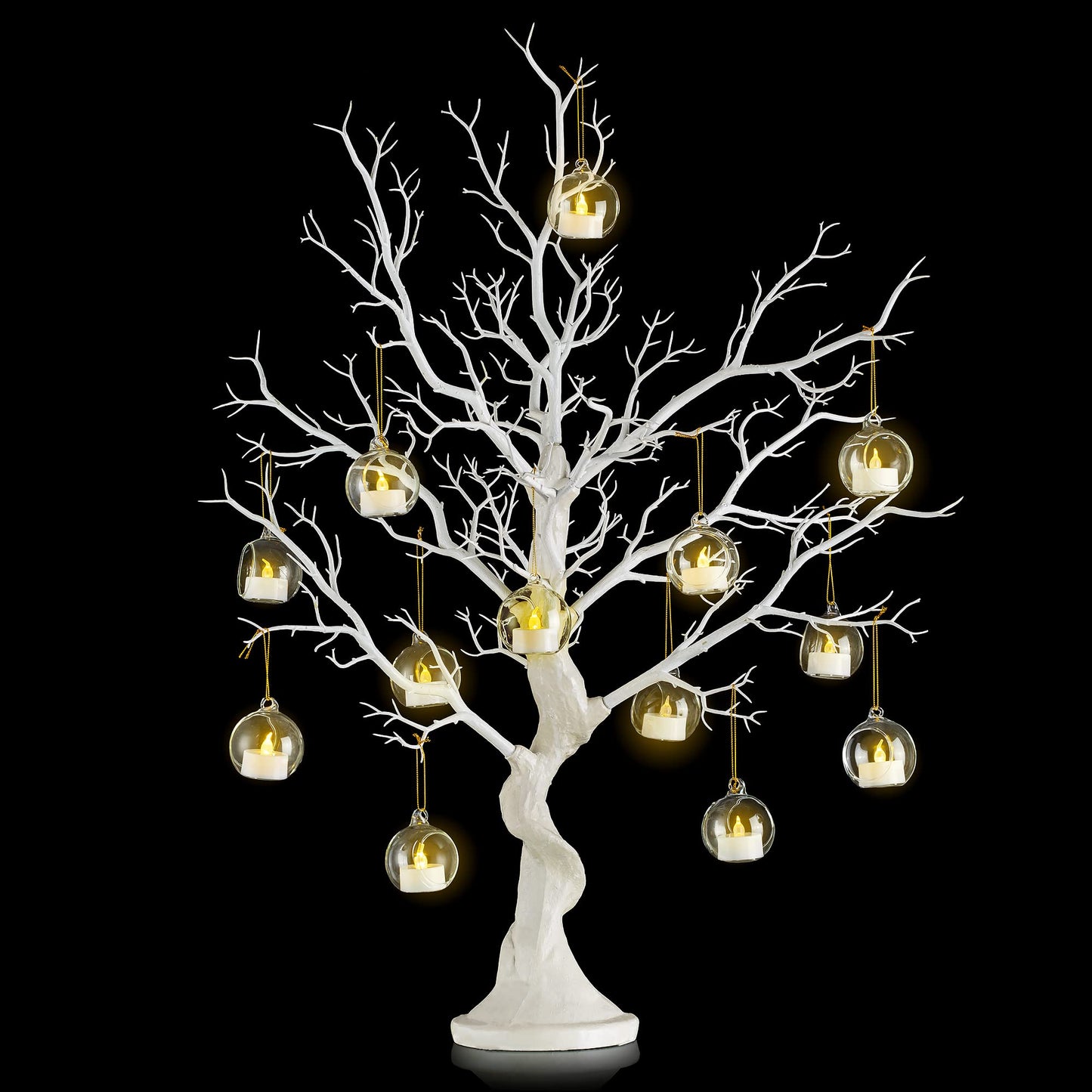White Artificial Tree Branch Tree - 80cm High Christmas Tree for Table Decoration Tree Displays Large Easter Tree Wish Tree for Wedding Halloween Birthday Christmas Home Decoration