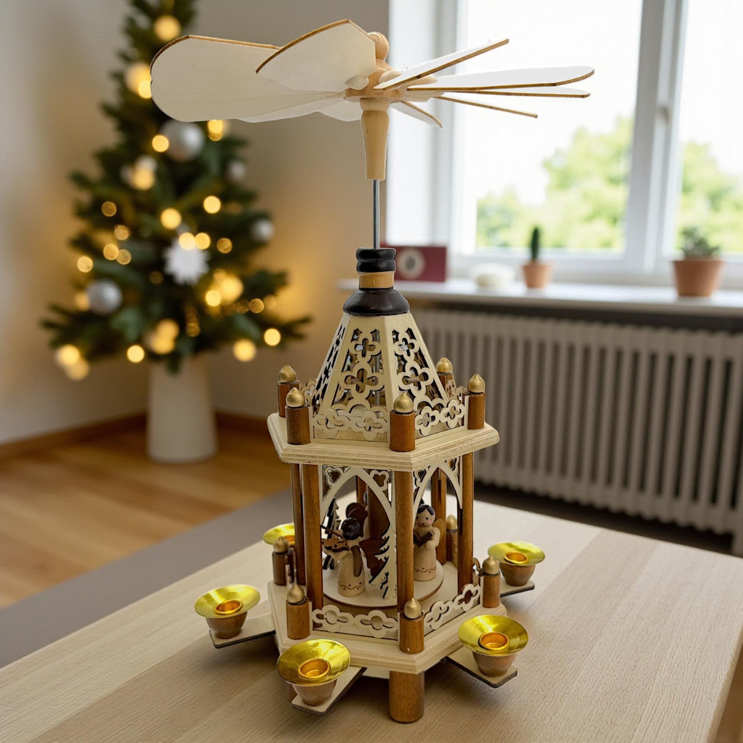 Elf workshop collection Christmas pyramid Carolers Original 2 floors