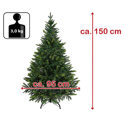 BB Sport Luxury Christmas Tree 150 cm Medium Green/Douglas Fir artificial Christmas tree PE/PVC injection molded mix fir tree stand