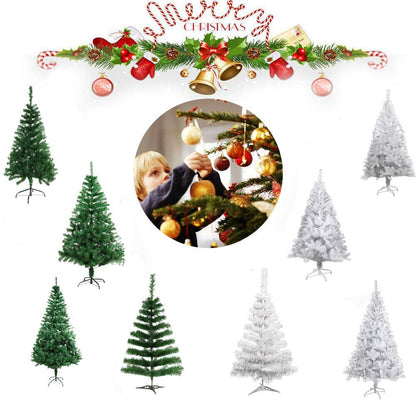 COOSNUG 120cm Artificial Green Christmas Tree with Metal Tree Stand, Non-flammable.