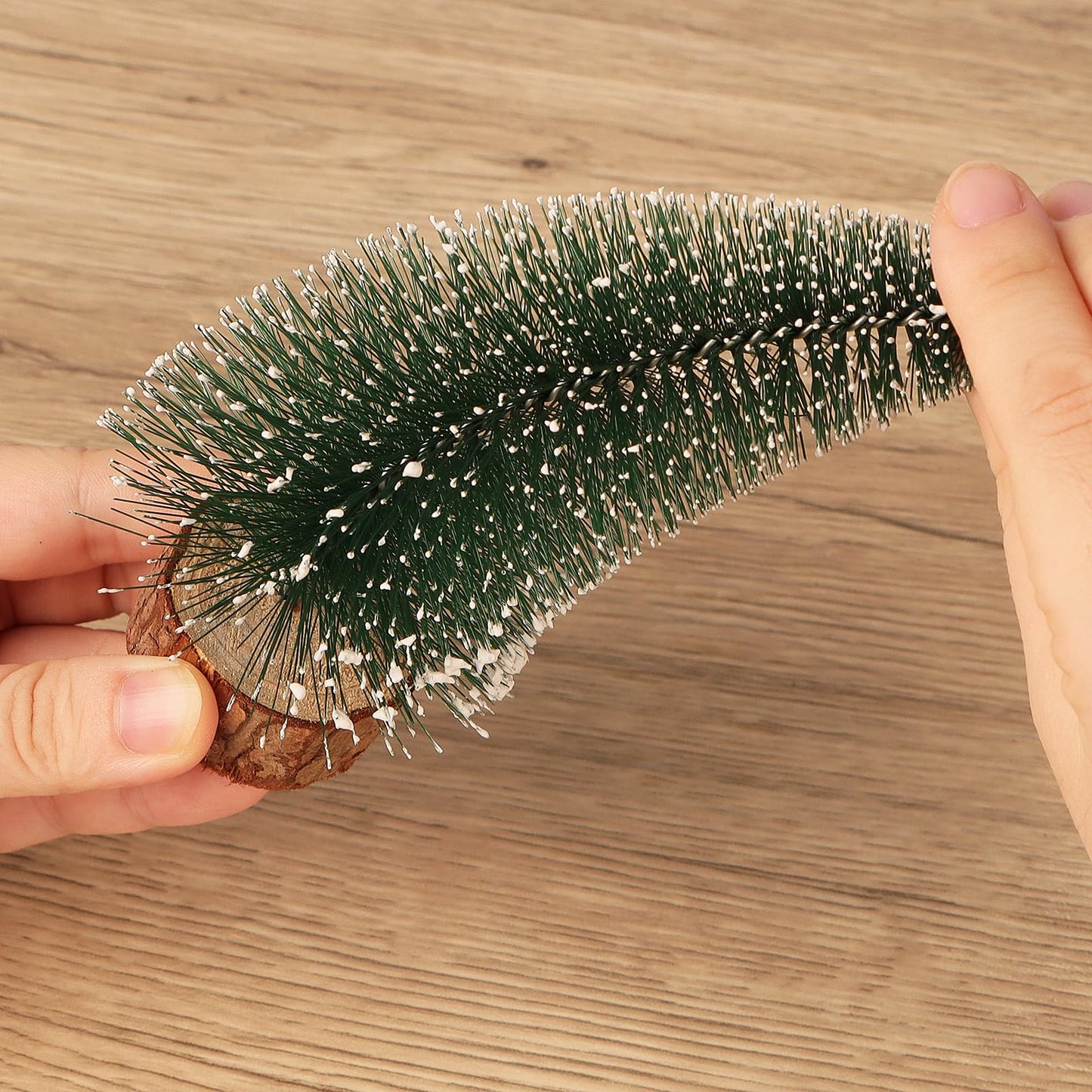 14 pieces Christmas Mini Figures Christmas Tree Artificial Ornament Miniature Pine Tree Deer Rabbit Fox Squirrel Reindeer Small Christmas Figures Christmas Decoration for Crafting Xmas