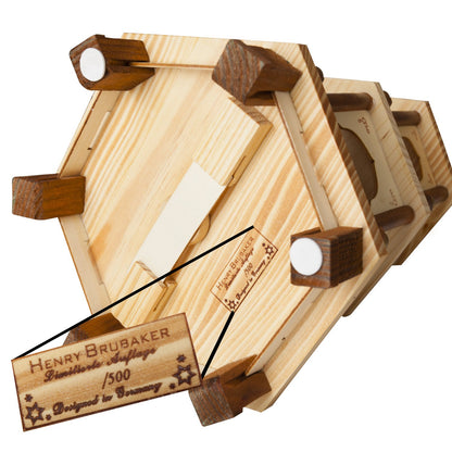 BRUBAKER Christmas Pyramid Wooden - Natural - 4 Tiers - 60 cm Height - Hand-painted Figures