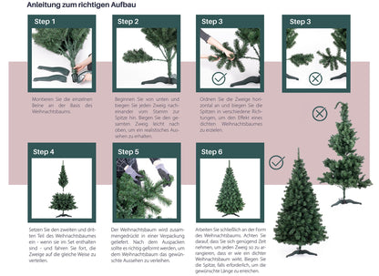 Artificial Christmas tree 180 cm green fir tree Christmas tree fir fake Christmas decoration DecoKing Lena