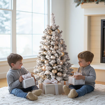 OasisCraft table Christmas tree with star on top, clear LED lights, artificial Christmas tree with jute base for table, desk, and living room decoration.